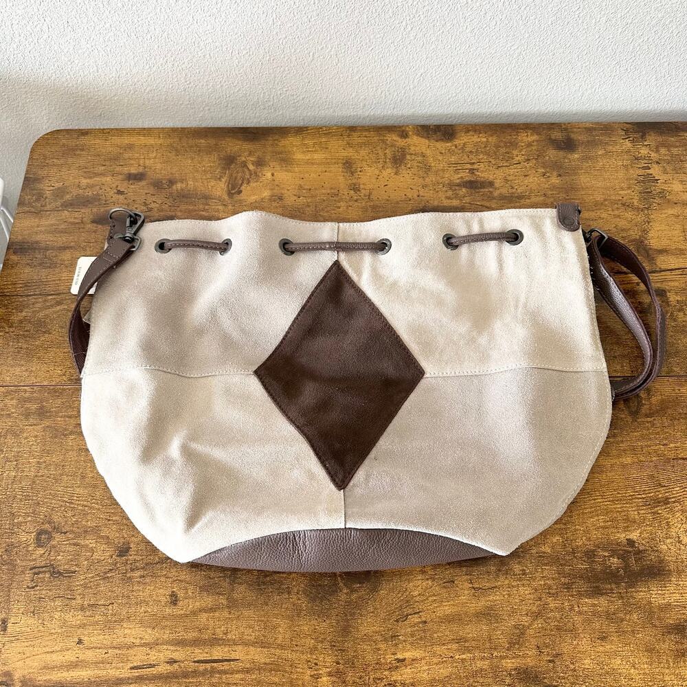 Free People Tovey Suede Crossbody Bucket Bag Boho Bohemian Festival - Picture 3 of 8